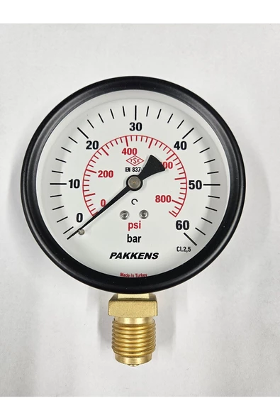 ÇAP 100 ALTTAN 60 BAR KURU MANOMETRE - PAKKENS