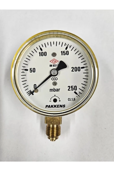 ÇAP 63 ALTTAN 250 MBAR DİYAFRAMLI MANOMETRE - PAKKENS