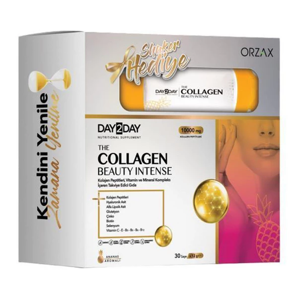 Day2day The Collagen Beauty Intense Ananas Aromalı 30 Saşe Shaker Hediyeli 8697595876282