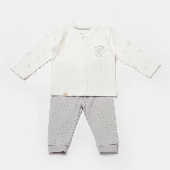 Koala Jungle Bebek Pijama Takımı  Gri