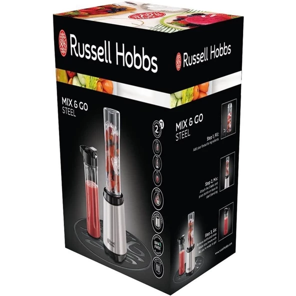 Russell Hobbs 23470-56 Mix Go 300 W Çelik Blender - 3