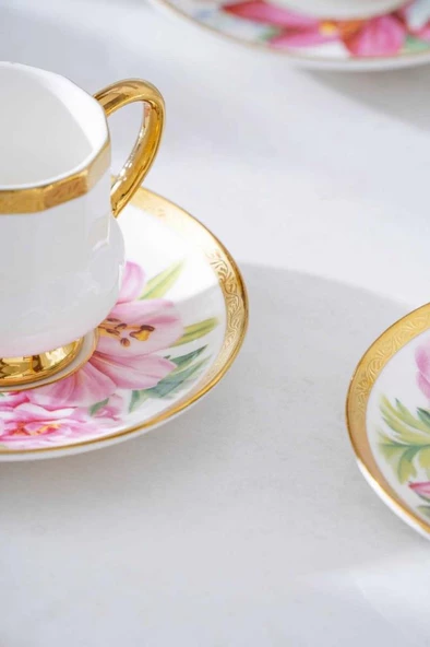 Acar HXF-06861 Kalmia 6lı Kahve Fincanı Takımı Karışık - 3