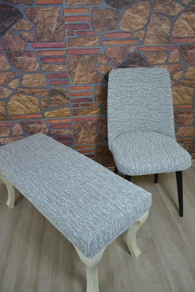 kılıfteks  Sandalye Takımı 4 Adet Sanandalye 1 Adet Sırtsız Puf ürün görseli 1