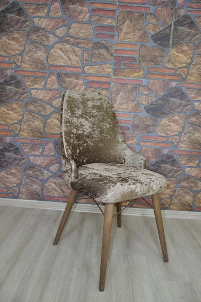 kılıfteks  Kollu Kadife Sandalye Kılıfı Sütlü Kahve - 3