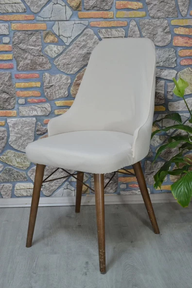 kılıfteks  Kollu Sandalye Kılıfı Lakos Kumaşı Kakao - Resim 4