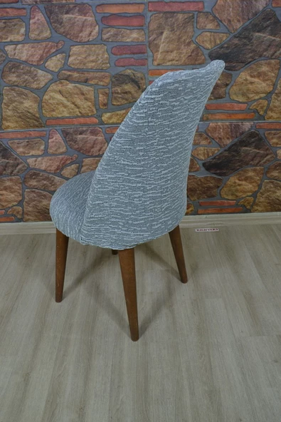 kılıfteks  Retro Sandalye Kılıfı Jakar Kumaş Gri - 7