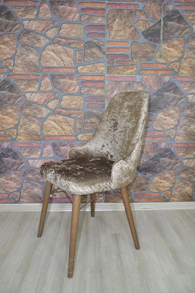 kılıfteks  Kollu Kadife Sandalye Kılıfı Sütlü Kahve - 7
