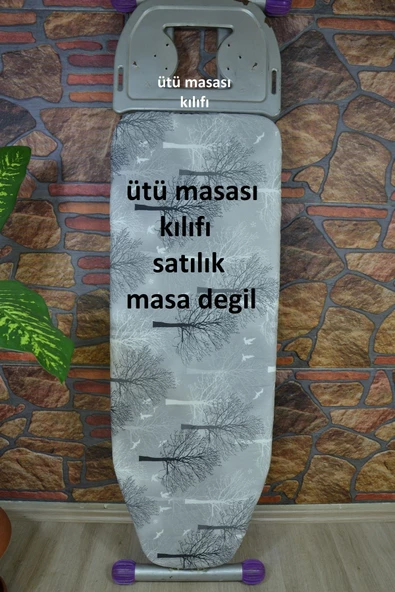 kılıfteks  Gri Agaçlı Ütü Masası Örtüsü - 4