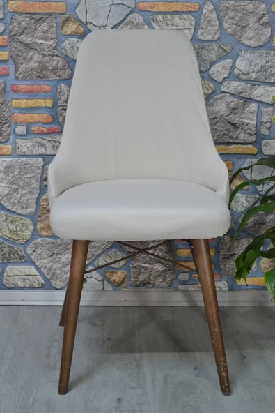 kılıfteks  Kollu Sandalye Kılıfı Lakos Kumaşı Kakao - Resim 3