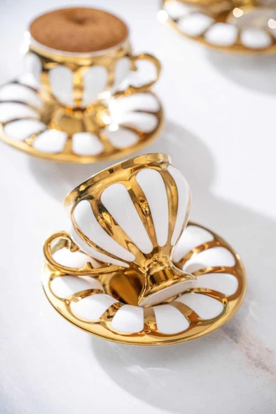 Acar Karius Gold 6'lı Kahve Fincan Takımı HXF-06876 - 4