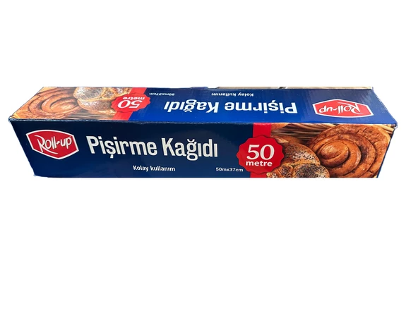 Roll-Up Beyaz Yağlı Fırın Tepsi Pişirme Kızartma Kağıdı - 37 Cm. x 50 Metre - 3 Adet - Resim 2
