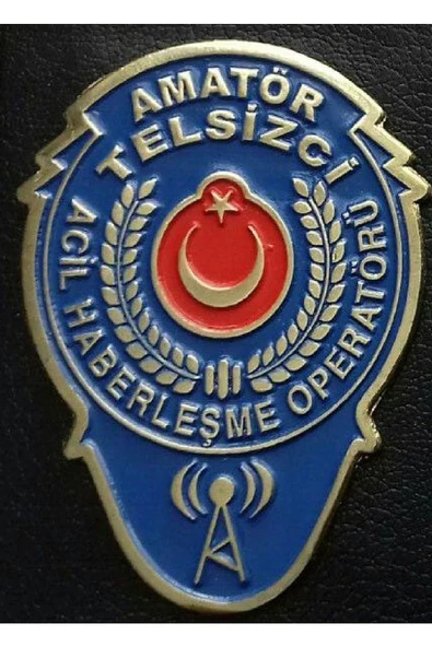 MUHTESEM TASARIM.AMATOR TELSIZCI CÜZDAN ROZETI AL.SIVILE SATILMAZ.