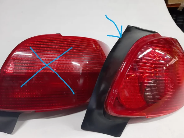 Orjinal Parça Peugeot 206 Stop Lambası Sağ yolcu tarafı şeffaf çizgili desen markası VALEO 8817 orjinal markadır - 8