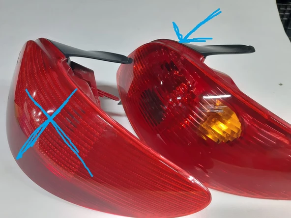 Orjinal Parça Peugeot 206 Stop Lambası Sağ yolcu tarafı şeffaf çizgili desen markası VALEO 8817 orjinal markadır - 9