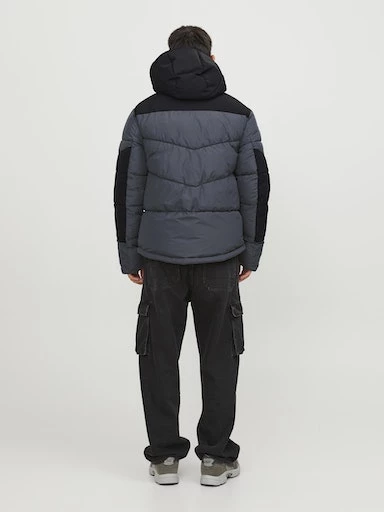 Jack Jones Erkek  Şişme Puffer Gri Mont  12239001G - 5