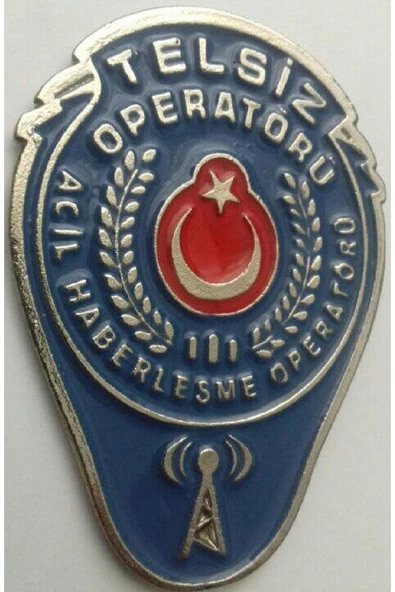 KLAS MAVI RENK.TELSIZ OPERATÖRÜ CÜZDAN ROZETİ SATINAL.SIVILE SATILMAZ.