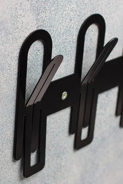 Antre, Koridor, Ofis, Çalışma Odası Dekoratif Askılık, Modern Duvar Askılık Siyah - 4