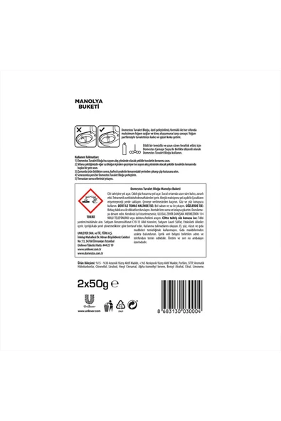 Domestos Tuvalet Bloğu Manolya Buketi 3 x 100 G - Resim 8