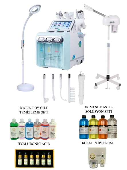 Hydrafacial 8in1 + Vapozon Buhar + Büyüteçli Loop Lamba (Amerikan Cilt Bakım Seti) ürün görseli