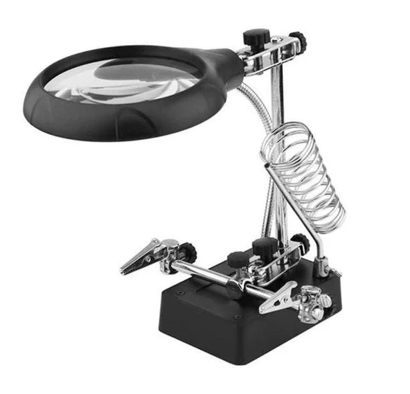 Mg16129-C Led Işıklı Büyüteçli - Mercekli Havya Sehpası 3. El Adaptörlü - 4