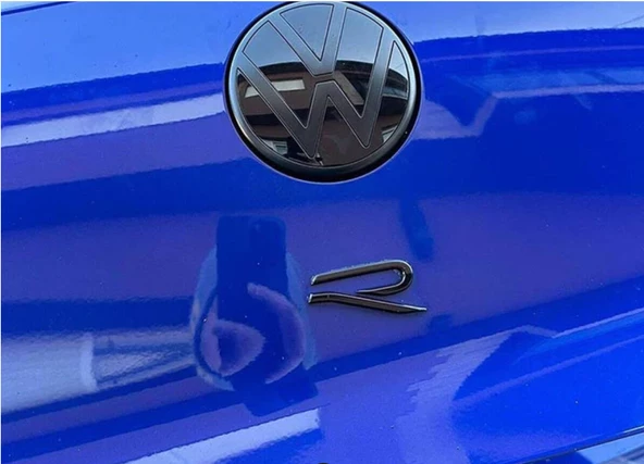 VW Yeni R Bagaj Logosu Parlak Siyah - Resim 3