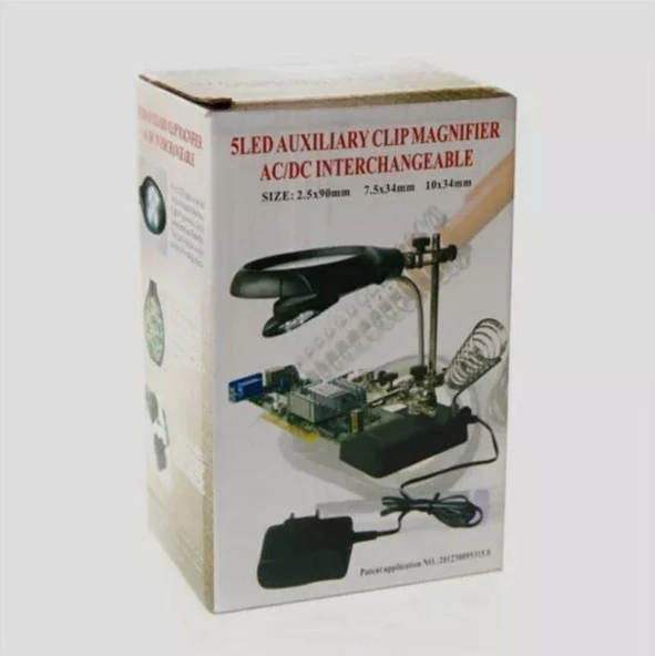 Mg16129-C Led Işıklı Büyüteçli - Mercekli Havya Sehpası 3. El Adaptörlü - 8