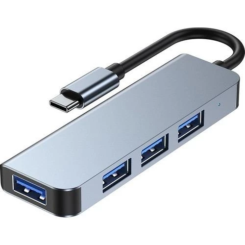 PDAteknoloji  Type-C 4 In 1 USB 3.0 Hub Alüminyum Gövde USB Çoklayıcı Hub BYL-2013T