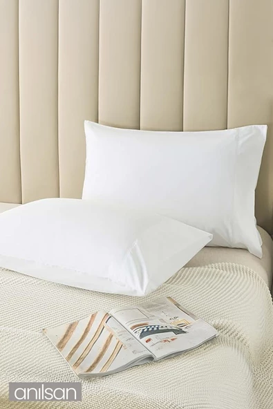 4'lü Beyaz Yastık Kılıfı – 50x70 Cm, %100 Pamuk, Yumuşak Ve Dayanıklı Yastık Kılıfı - 5