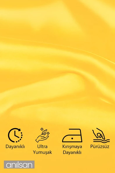 4’lü %100 Pamuk Kumaş Peçete Sarı 50x50 Cm Mutfak Bezi Sofra Sunum Servis Peçetesi - 2