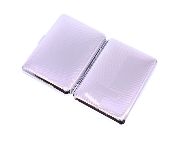 Metal Slim  Slender  Touch Sigara Tabakası Parlak Gümüş Renk - 5