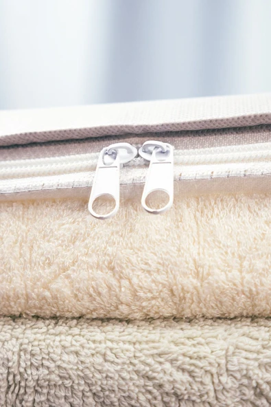 Pencereli Gri Çizgili Kazak Hurcu - 45x40x30 cm Dayanıklı Saklama Çantası 10263 - 2