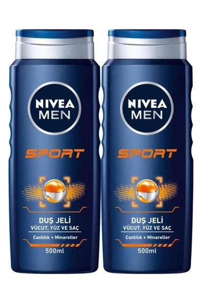 Nıvea Men Sport Erkek Duş Jeli 2 x 500 ml ürün görseli 1