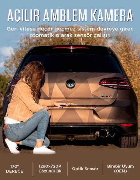 NEWFRON VW-B8 VOLKSWAGEN PASSAT B8 LOGO KAMERA - 3