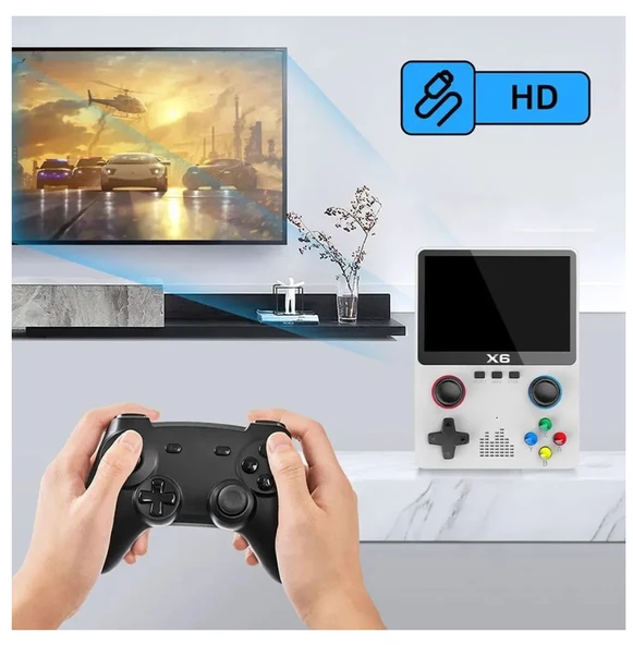 QASUL Yeni Nesil El Atarisi 10.000 Adet Nostalji Oyun 3.5inç HDEkran Mp3/Mp4/Gamepad - 4