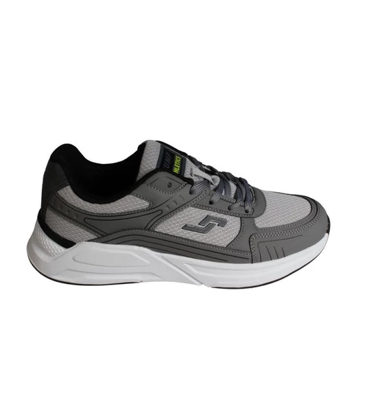 JUMP Erkek Gri Siyah Kalın Taban Fileli Memory iç taban Sneaker Spor Ayakkabı - Resim 6