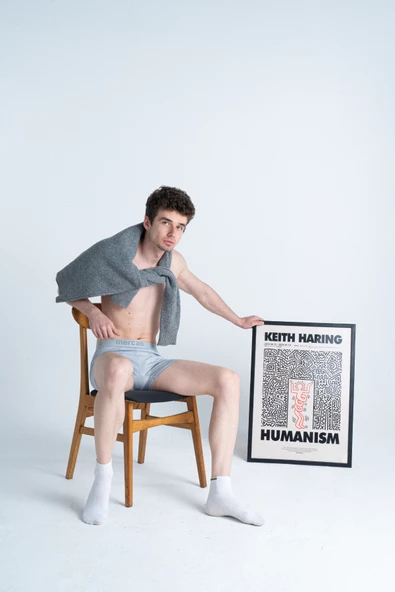 Mercan 3'lü Erkek Pamuklu Likralı Premium Esnek Kumaş Gri Boxer - 5