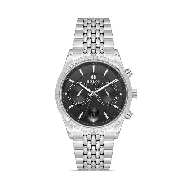 Hislon Men's Date DT145S-04SS Erkek Kol Saati ürün görseli 1