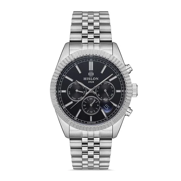 Hislon Men's Date DT117S-04SS Erkek Kol Saati