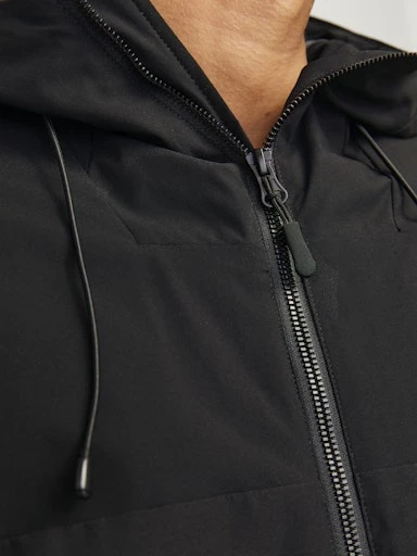 Jack Jones Erkek Su Geçirmez Softshell Siyah  Geçiş Ceketi 12260486S - 2