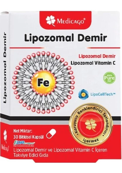 Medicago Liposomal Iron 30 Kapsül 8681788054298