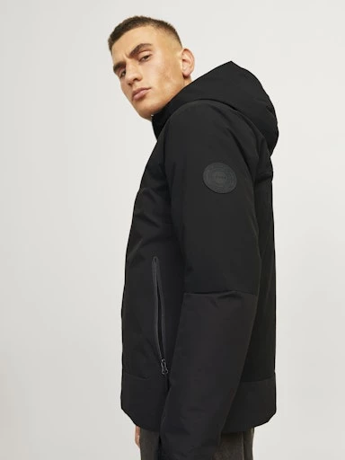 Jack Jones Erkek Su Geçirmez Softshell Siyah  Geçiş Ceketi 12260486S - 7