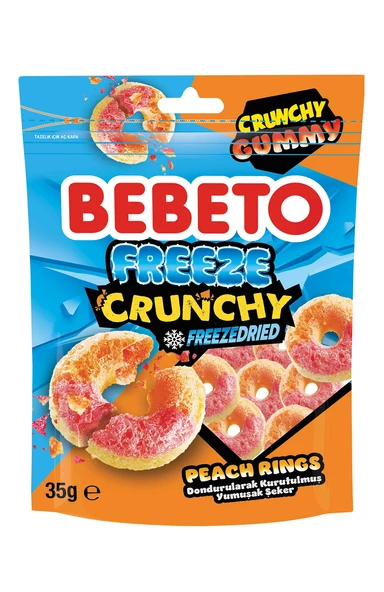 Bebeto Freeze Peach Rings 35g - 2