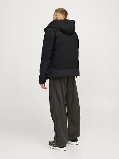 Jack Jones Erkek Su Geçirmez Softshell Siyah  Geçiş Ceketi 12260486S - 5