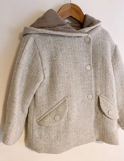 Zara Cocuk Ekru Ceket Kapüşonlu - 2