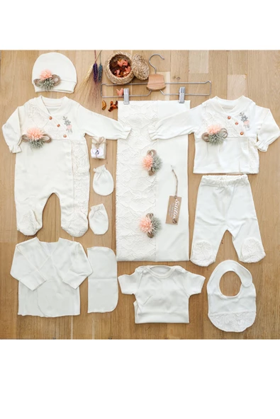 Kız Bebek Natural Lüx Organik Hastane Çıkışı Yenidoğan Set STL99954 - 2