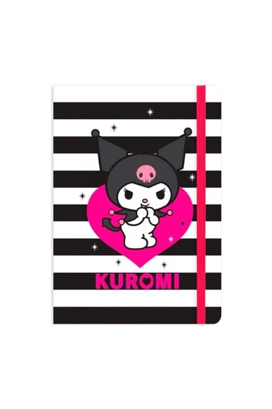 kuromi Desen A5 80 Yaprak Sert Kapak Çizgili Defter