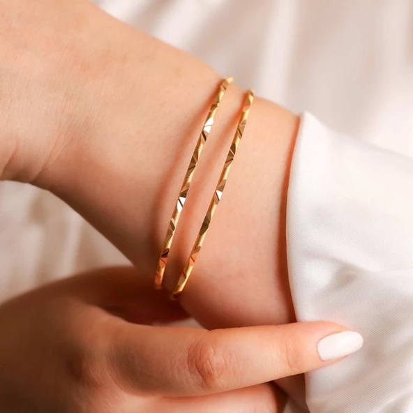 10 gr 22 Ayar İşçiliksiz Elmas Bilezik - 2