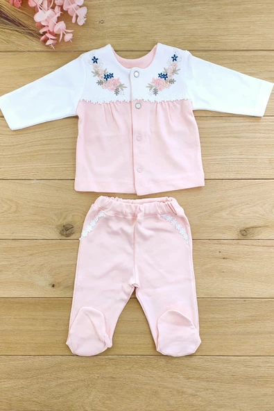 Kız Bebek Somon Hastane Çıkışı Bebek Hediyesi Seti STL4703 - 4