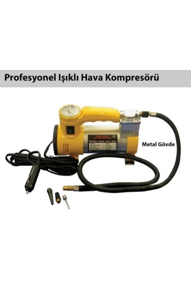 Pro Seri Çelik Gövde Pistonlu 12 V 160 Psi Dakikada 85 Lt Araç Araba Lastik Bot Şişirme Kompresörü - 2