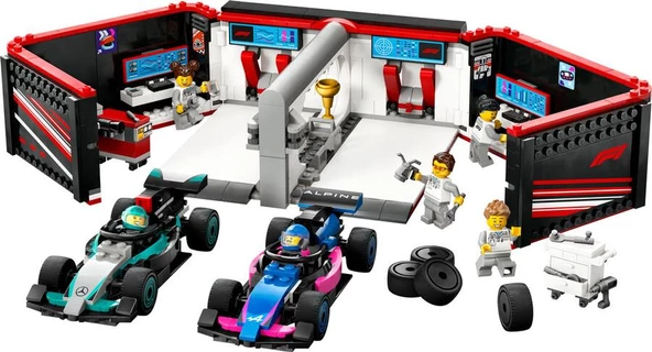LEGO City 60444 F1 Garage and Mercedes-AMG and Alpine Cars - 3